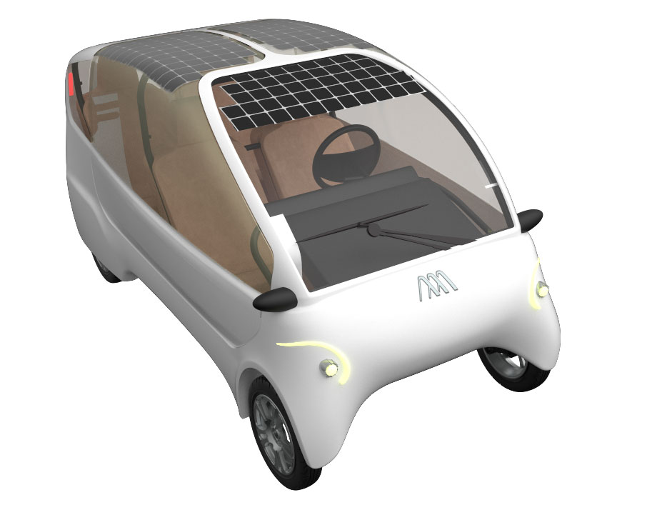 petite voiture électrique toit solaire